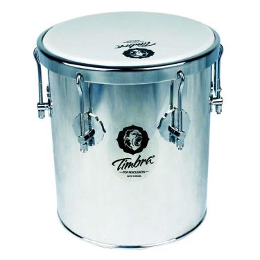 Imagem de Repique Mão Profissional Cromado 10pol x 30cm Leitosa Timbra