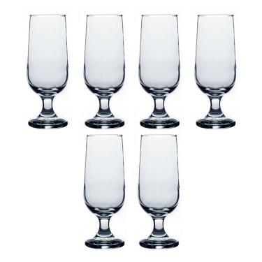 Imagem de 6 Copos Taça Chopp Vidro 300ml Cerveja Hannover Casa Linda