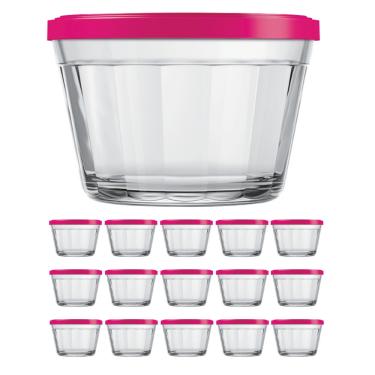 Imagem de Kit Pote Copo Americano C/Tampa Cor Sortida 600ml Nadir 15Un