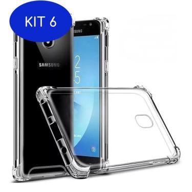 Imagem de Kit 6 Capa Capinha Anti Shock Transparente Samsung Galaxy J7 Pro