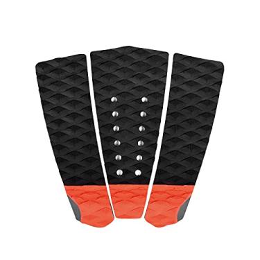 Imagem de Abahub 3 peças de EVA prancha de surf pastilhas de tração com Kicker para skimboards Stomp, prancha de surfe, tábua de peixe, laranja