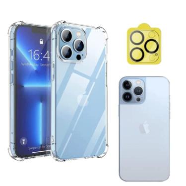 Imagem de Capinha Anti Impacto + Película Traseira de Cerâmica + Pl Câmera Para iPhone 13 - (C7COMPANY) (iPhone 13 (6.1))