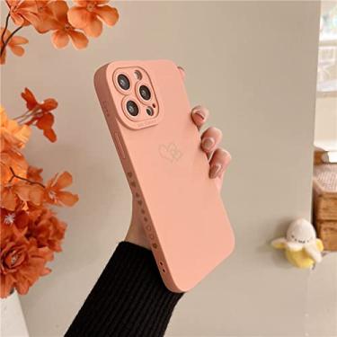 Imagem de Capa de telefone com moldura de coração de amor macio doce cor para iphone 11 12 13 pro max x xr xs max 7 8 plus capa à prova de choque de proteção de lente, iu6876p, para iphone xs max