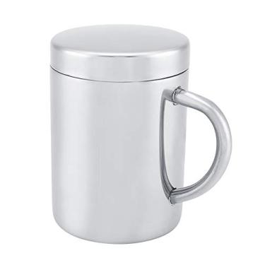 Imagem de Caneca de viagem de café, caneca de café portátil com isolamento de aço inoxidável parede dupla para escritório em casa para café com leite chá(L)