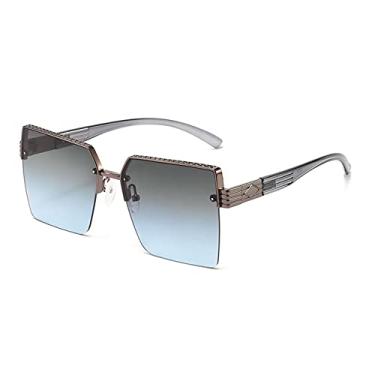 Imagem de Óculos de sol modernos de armação grande femininos óculos quadrados moda casual casual masculino óculos de sol versáteis casuais, 1, tamanho único