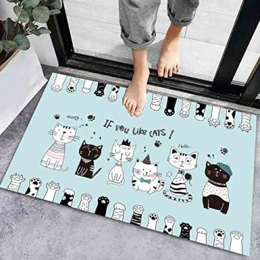 Imagem de SHENGANG Tapete antiderrapante para porta tapetes de banho super absorvente para casa banheiro piso carpete quarto capacho carpete sala de estar, 14,80x120cm