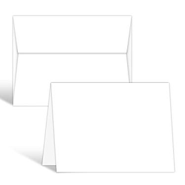 Imagem de Conjunto de cartões de felicitações – Envelopes e cartões brancos em branco de 4,5 x 6 em branco perfeito para negócios, convites, chá de panela, aniversário, escritório, carta de convite, casamentos e todas as ocasiões – conjunto de 40