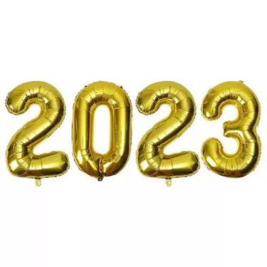 Imagem de Kit Balões Metalizados "2023" 70cm - Neotrentina