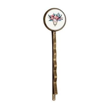 Imagem de Bobby Pin de cabelo de ovelha rosa ilustração animal retrô metal