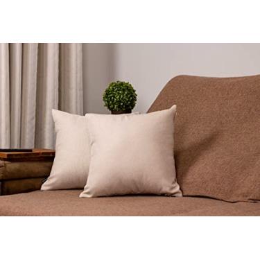 Imagem de Kit 2 Capas de Almofada Linho Lisas (Marfim - 45x45cm)