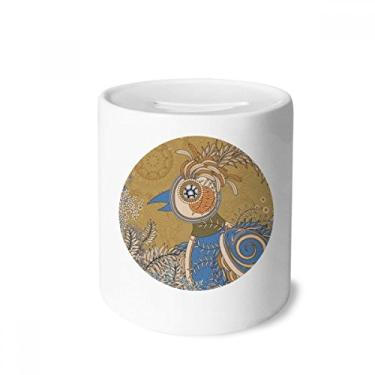 Imagem de DIYthinker Faisão dourado flor Ukiyo-e deixa dinheiro, caixa de cerâmica para presente de cofrinho