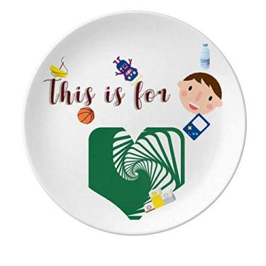 Imagem de Prato de porcelana vazado infinito quadrado circular para jantar redondo menino homem