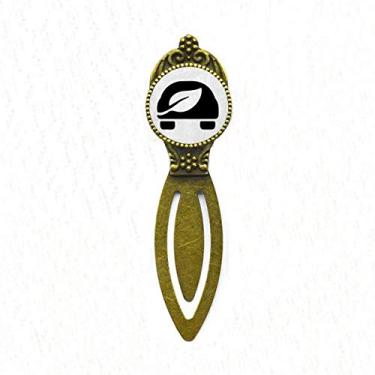 Imagem de Marcador de página de etiqueta retrô para escritório com veículos energéticos da Leaf Car