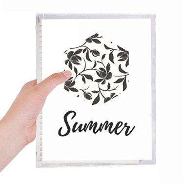 Imagem de Caderno de plantas de desenho de videira de flores com folhas soltas para diário recarregável