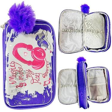 Imagem de Estojo Box Duplo Neoprene Case Music Roxo Daterra