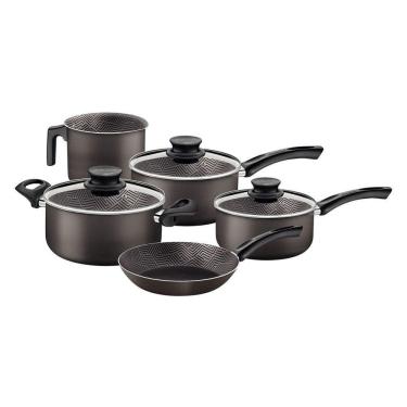 Imagem de Conjunto De Panelas Paris 5 Peças Em Alumínio Antiaderente Chumbo - Tramontina 28599601