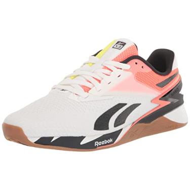 Imagem de Reebok Tênis unissex Nano X15, FTWR Branco/Laranja Flare/Amarelo Ácido Solar, 41 EUA Masculino, Ftwr Branco/Laranja Flare/Amarelo Ácido Solar, 11 Women/9.5 Men