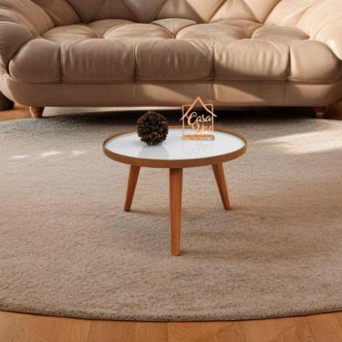 Imagem de Mesa de Centro com Vidro Tray Laminada 50/30 Off White