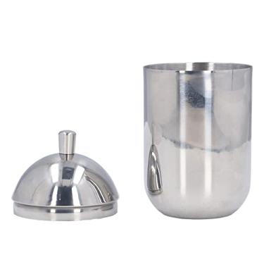 Imagem de Suportes De Cotonete De Algodão Decoração De Luxo De Aço Inoxidável Bonito Cotonete Jar Containers Cotton Swab Box para Casa Desktop Banheiro, Vasilhas, Nity Maquiagem Organi