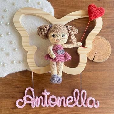 Imagem de Porta Maternidade Amigurumi Borboleta - Menina I