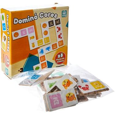 Imagem de Dominó em Cores Madeira 28 peças, Nig Brinquedos, Multicor