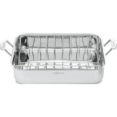 Imagem de Torradeira retangular de aço inoxidável clássico do chef 7117-16UR da Cuisinart com suporte para grelha e grelha