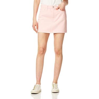 Imagem de HUDSON Minissaia jeans feminina The Viper, Rosa macio, 25