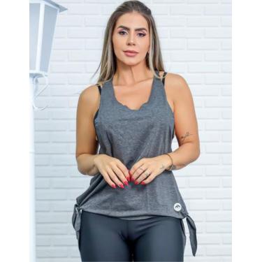 Imagem de Regata Feminina Para Academia ou Dia a Dia Com Amarração Lateral - Car