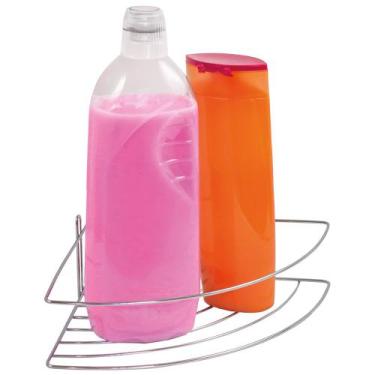 Imagem de Porta Shampoo de Canto Suporte Cromado Organização Banheiro - Passerin
