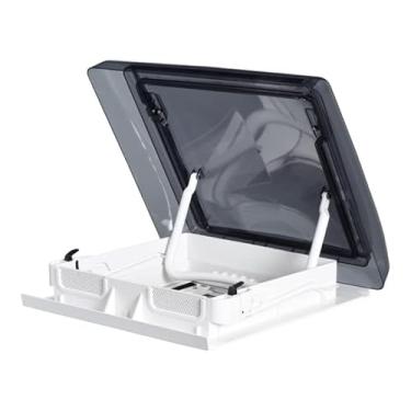 Imagem de MAXXAIR SKYMAXX Claraboia LX – Tampa de elevação manual de teto fino com 4 posições abertas – Moldura interna branca