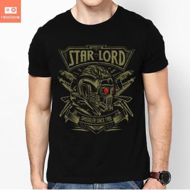 Imagem de Camiseta Guardiões Da Galáxia Star Lord Vingadores - Tee Geek, G, Pret