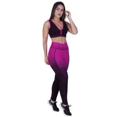 Imagem de LEGGING EMPINA BUMBUM CÓS ALTO FITNESS FEMININO POLIAMIDA SUPPLEX DEGR