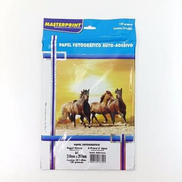 Imagem de Papel Fotográfico Adesivo - 20 Folhas 130g A4 - Masterprint