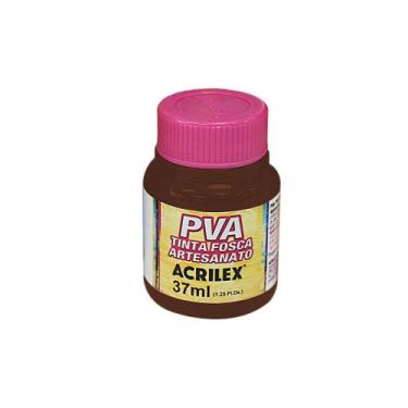 Imagem de Tinta Pva Fosca Acrilex 37ml para Artesanato Cores Diversas, Chocolate