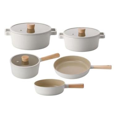 Imagem de Conjunto de Panelas Neoflam Fika, Aluminio Injetado com Revestimento C