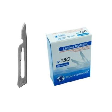 Imagem de Lâmina de Bisturi Descartável Nº 15C - C/ 100 Unidades - Medix