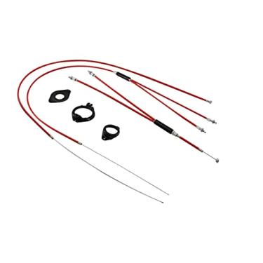 Imagem de WEERAS Cabo de freio e carcaça, cabos de freio giroscópio de bicicleta BMX dianteiro e traseiro (superior e inferior) rotor giratório