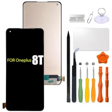 Imagem de Substituição para OnePlus 8T | Tela LCD 8T+ 5G INCELL para OnePlus KB2001 KB2000 KB2003 KB2005 KB2007 LCD Touch Screen Display Panel Digitalizador Assembly com kit de reparo (sem função de impressão