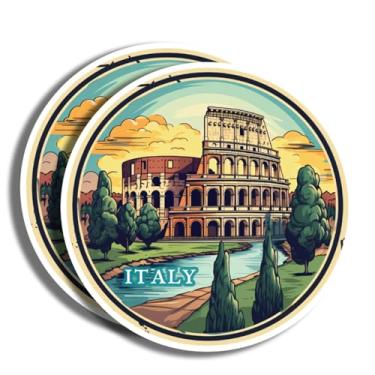 Imagem de Adesivos Itália - Decalque de 12,7 cm - Marcos famosos - para bagagem, laptop, garrafa de água, carro, scrapbooking - Lembrança da Itália - Mais de 130 opções para escolher - Impresso em látex - Feito