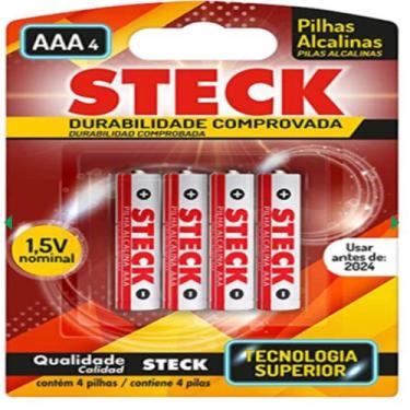 Imagem de Pilha Alcalina 1.5V AA Pack C/4 Steck