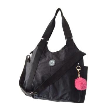 Imagem de Bolsa Feminina Nylon Tactel impermeável grande alça transversal ombro 