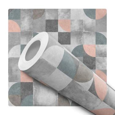 Imagem de Papel de Parede Vinílico Abstrato Grafite E Nude Quarto 12m - DELIQUAD