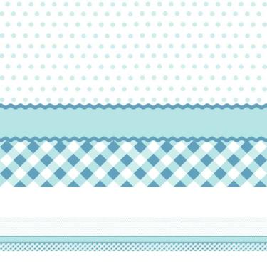 Imagem de Faixa de Parede para Quarto de Bebê Xadrez Poá Azul 6mx15cm - Quartinh