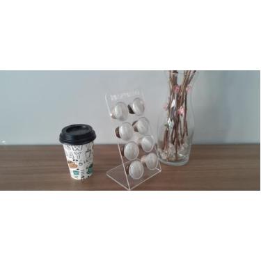 Imagem de Porta Cápsulas Nespresso - Acrílico - Suporte 8 Cápsulas  - Café - Sup