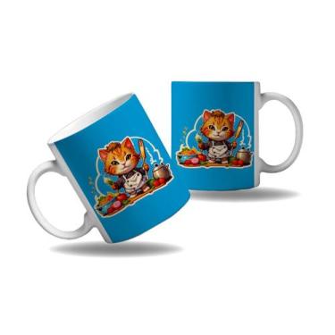 Imagem de Caneca Presente Gato Cozinheiro Chefes Cozinha Profissão - Enjoy Shop,