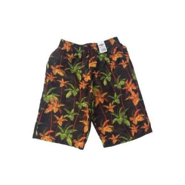 Imagem de Bermuda infantil estampadas moda praia de elástico kit 05 peças - Defi