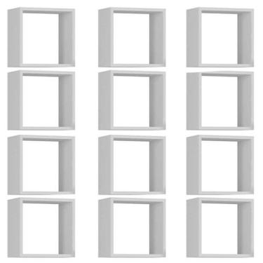 Imagem de Kit 12 Nichos Organizador 30x30cm Branco G01 - Gran Belo