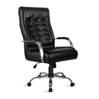 Imagem de Cadeira Presidente Serino Giratória Relax CR C/br Preta - Flex cadeira