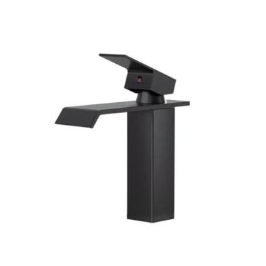 Imagem de Torneira Cascata Banheiro Preta Misturador Monocomando - Orion