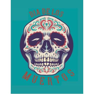 Imagem de Ti amo fino alla fine del cranio del morto: Dia de los Muertos Blank Forest Floral Sugar Skull Notebook per la scrittura, Sugar Skull Notebook Gift Idea per uomini, donne-natali
